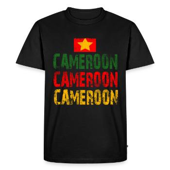 Cameroun pays voyage cadeau - T-shirt Premium bio Homme - noir - Devant - Nico (187cm)