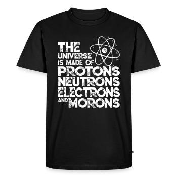 Chemise de physicien astronomie astronomie drôle - T-shirt Premium bio Homme - noir - Devant - Nico (187cm)