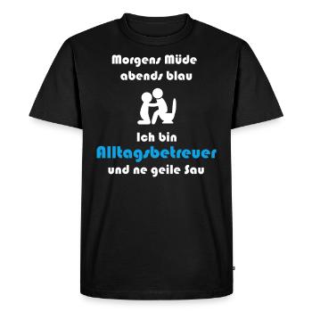 Soignant de tous les jours Soignant de tous les jours Soignant - T-shirt Premium bio Homme - noir - Devant - Nico (187cm)