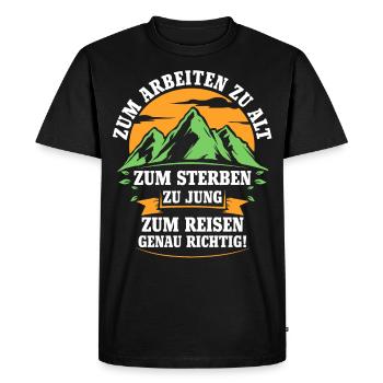Camping Trip - Men's Premium Organic T-Shirt - black - Front - Nico (187cm)
