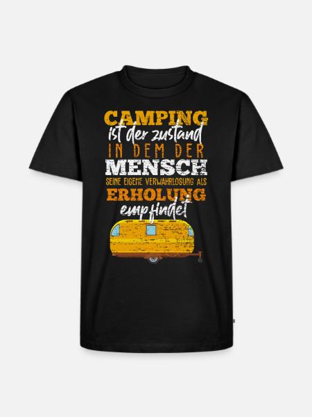 Camping - Männer Premium Bio T-Shirt - Schwarz