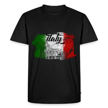 Cadeau voyage pays italie - T-shirt Premium bio Homme - noir - Devant - Nico (187cm)