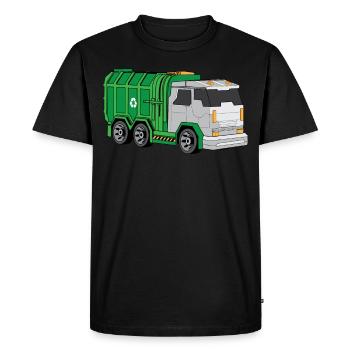 Garbage truck Garbage truck Garbage truck Müllmann Abfall - Men's Premium Organic T-Shirt - black - Front - Nico (187cm)