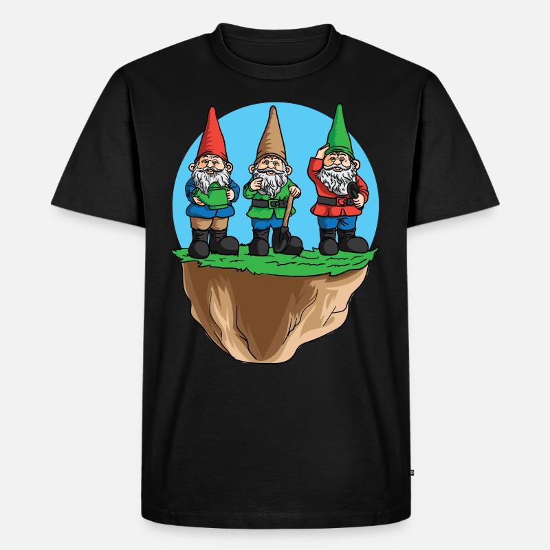 Gartenzwerge Zwerg Garten Gärtner Gartenarbeit - Männer Premium Bio T-Shirt - Schwarz