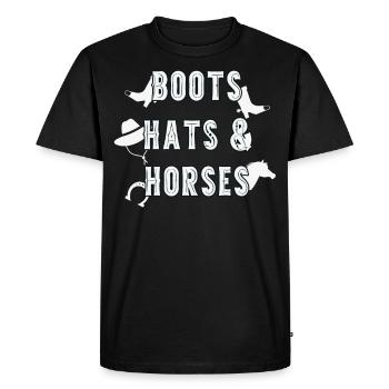 Western Westernhut bottes occidentales disant - T-shirt Premium bio Homme - noir - Devant - Nico (187cm)