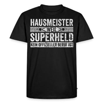 Concierge Profession - T-shirt Premium bio Homme - noir - Devant - Nico (187cm)