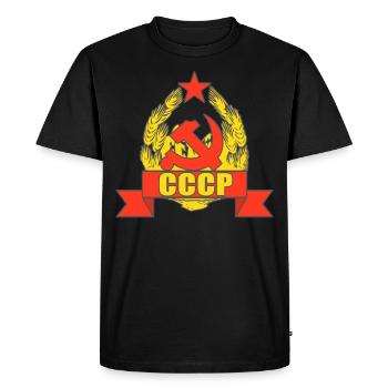 Communism USSR Communist flag - Men's Premium Organic T-Shirt - black - Front - Nico (187cm)