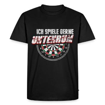 Fléchettes joueurs - T-shirt Premium bio Homme - noir - Devant - Nico (187cm)