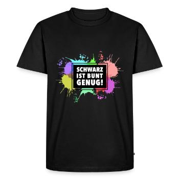 Le noir est assez coloré - T-shirt Premium bio Homme - noir - Devant - Nico (187cm)