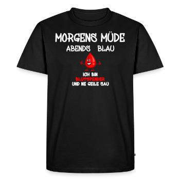 Blood donors Donor donate blood - Men's Premium Organic T-Shirt - black - Front - Nico (187cm)