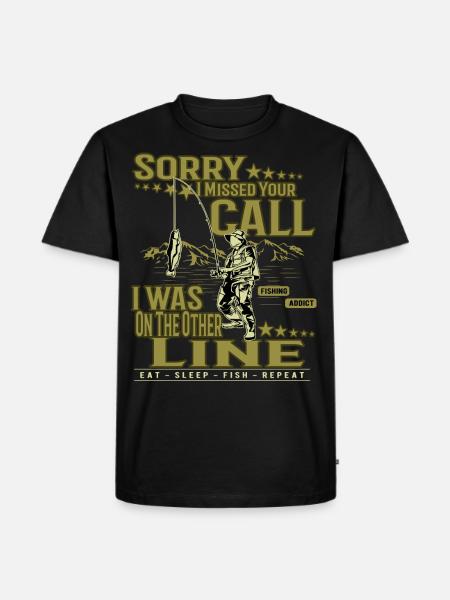 Pêcheur pêcheur blagues - T-shirt Premium bio Homme - noir