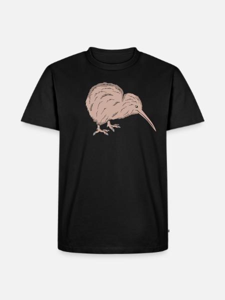 Kiwi Vogel - Männer Premium Bio T-Shirt - Schwarz