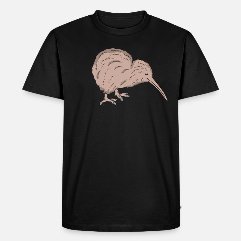 Kiwi Vogel - Männer Premium Bio T-Shirt - Schwarz