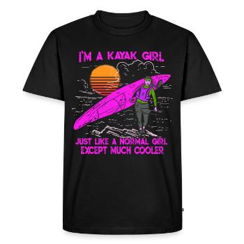 Je suis une chemise de cadeau de kayak de fille de kayak - T-shirt Premium bio Homme - noir - Devant - Nico (187cm)