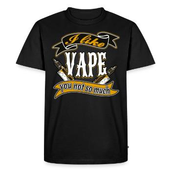 Vape steamer vintage - Men's Premium Organic T-Shirt - black - Front - Nico (187cm)