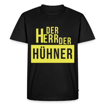 Le Seigneur des Poules - T-shirt Premium bio Homme - noir - Devant - Nico (187cm)