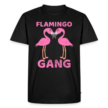 Flamingo Gang - T-shirt Premium bio Homme - noir - Devant - Nico (187cm)