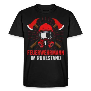 Retraite des pompiers - T-shirt Premium bio Homme - noir - Devant - Nico (187cm)