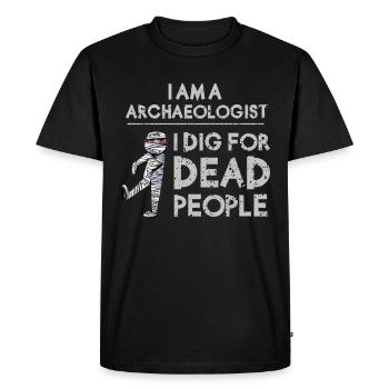 Archéologue Hobby Sport Loisirs Cadeau - T-shirt Premium bio Homme - noir - Devant - Nico (187cm)