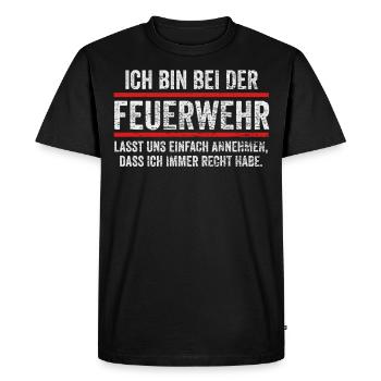 Fire Brigade Blue Light - Men's Premium Organic T-Shirt - black - Front - Nico (187cm)