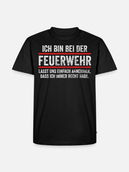 Fire Brigade Blue Light - Men's Premium Organic T-Shirt - black