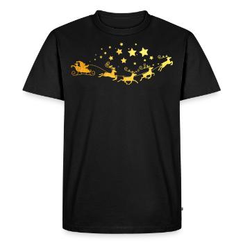 Père Noël - T-shirt Premium bio Homme - noir - Devant - Nico (187cm)