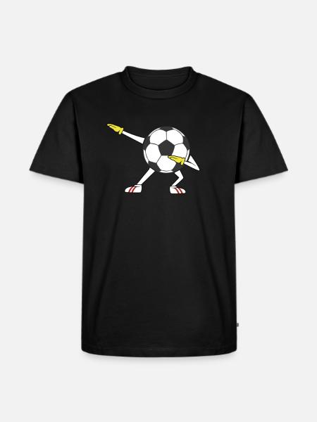 Dabbing football football Dab Pose footballer boy - Men's Premium Organic T-Shirt - black