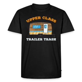 Upper Class Trailer Trash Caravan Caravan - Men's Premium Organic T-Shirt - black - Front - Nico (187cm)