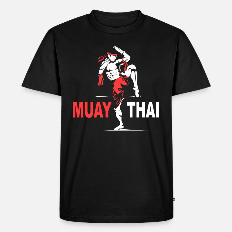 Muay Thai - Männer Premium Bio T-Shirt - Schwarz