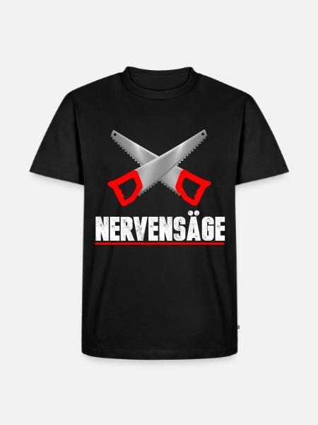 Nervensäge - Männer Premium Bio T-Shirt - Schwarz