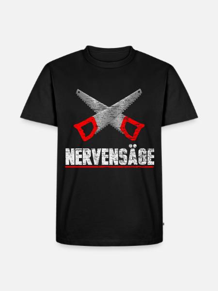Nervensäge Lustig - Männer Premium Bio T-Shirt - Schwarz