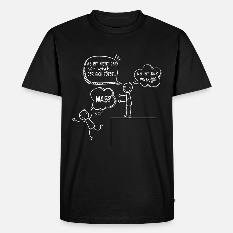 Physiker Formel Fall - Männer Premium Bio T-Shirt - Schwarz