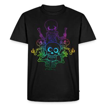 Squelettes drôles, squelettes drôles - T-shirt Premium bio Homme - noir - Devant - Nico (187cm)
