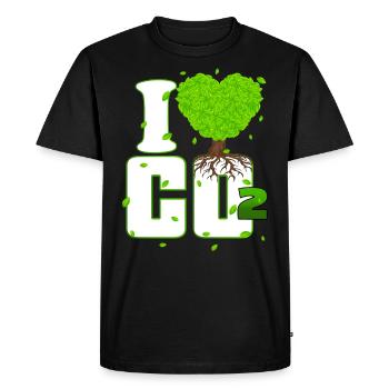 J'AIME CO2 conducteur diesel liberté FCK GRN anti vert - T-shirt Premium bio Homme - noir - Devant - Nico (187cm)