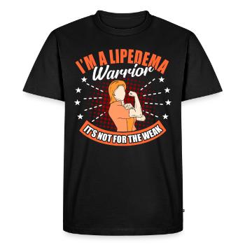 Combattant Lipidema - T-shirt Premium bio Homme - noir - Devant - Nico (187cm)