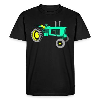 Tracteur tracteur - T-shirt Premium bio Homme - noir - Devant - Nico (187cm)