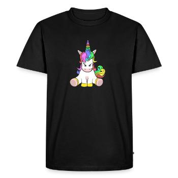 Sweet But Sour Unicorn Funny - Men's Premium Organic T-Shirt - black - Front - Nico (187cm)