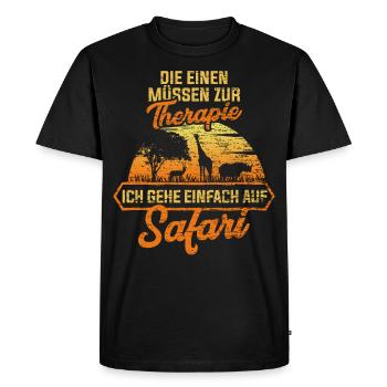 Safari Serengeti - T-shirt Premium bio Homme - noir - Devant - Nico (187cm)