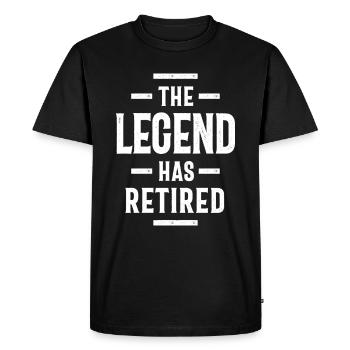 La légende a pris sa retraite - Cadeau de retraite - T-shirt Premium bio Homme - noir - Devant - Nico (187cm)