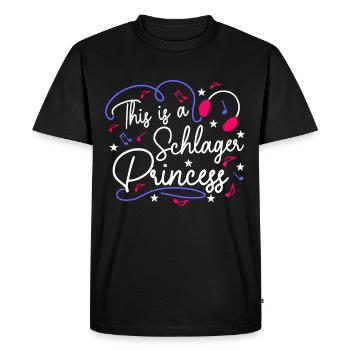 Schlager Princess Schlagermusik Schlagerparty - T-shirt Premium bio Homme - noir - Devant - Nico (187cm)