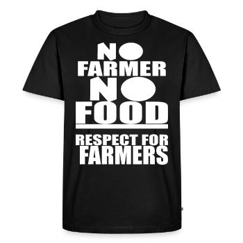 Agriculteur agriculteur - T-shirt Premium bio Homme - noir - Devant - Nico (187cm)
