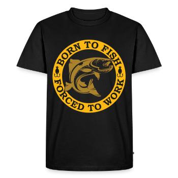 Born to fish - T-shirt Premium bio Homme - noir - Devant - Nico (187cm)