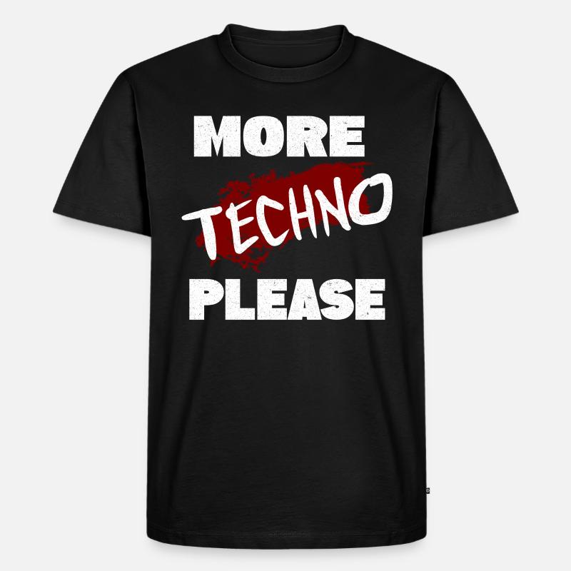 Techno - Männer Premium Bio T-Shirt - Schwarz