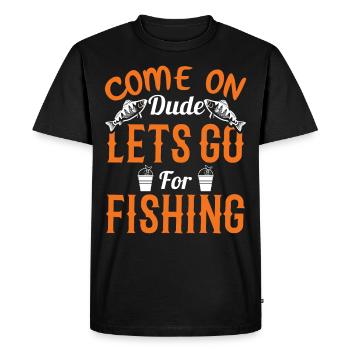 Fishing shirt for friends buddy - Men's Premium Organic T-Shirt - black - Front - Nico (187cm)
