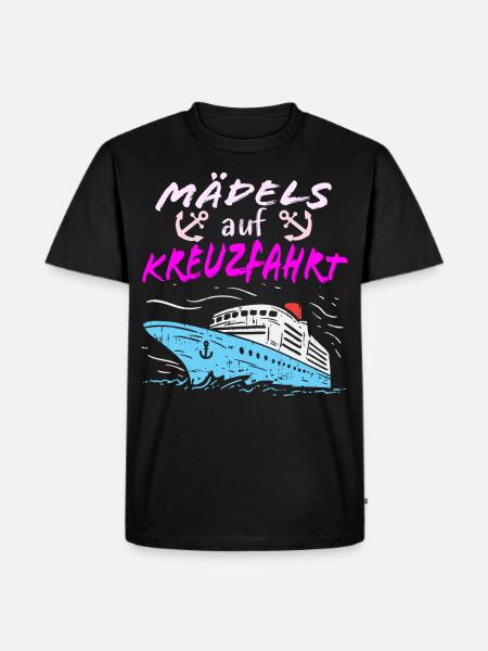 Mädels auf Kreuzfahrt - Männer Premium Bio T-Shirt - Schwarz