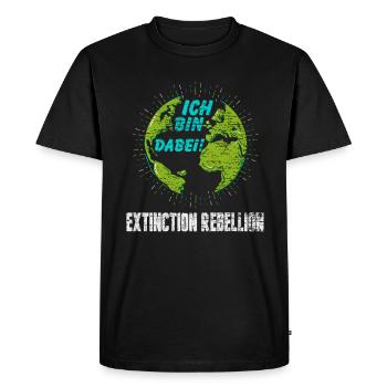 Count me in! Extinction rebellion nature - Men's Premium Organic T-Shirt - black - Front - Nico (187cm)