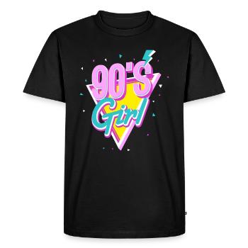 90er 90s girl girl party femmes cadeau - T-shirt Premium bio Homme - noir - Devant - Nico (187cm)