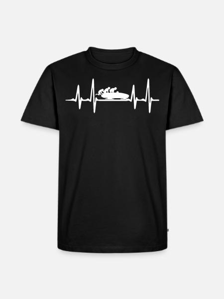Bobsleigh Heartbeat - Men's Premium Organic T-Shirt - black