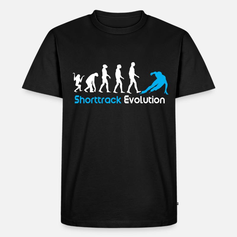 Shorttrack Evolution - Männer Premium Bio T-Shirt - Schwarz