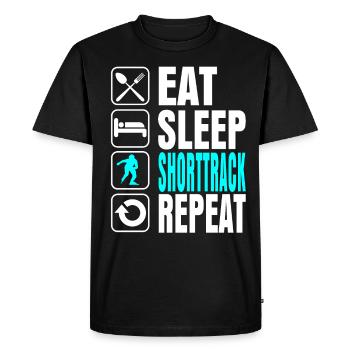 Shorttrack sports d'intérieur - T-shirt Premium bio Homme - noir - Devant - Nico (187cm)